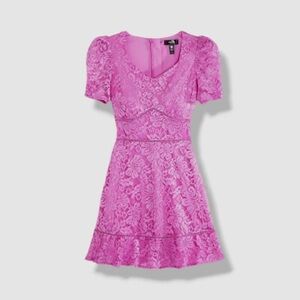 Aqua Girls Bloomingdales Lace Overlay Dress in Peony Size 9/10